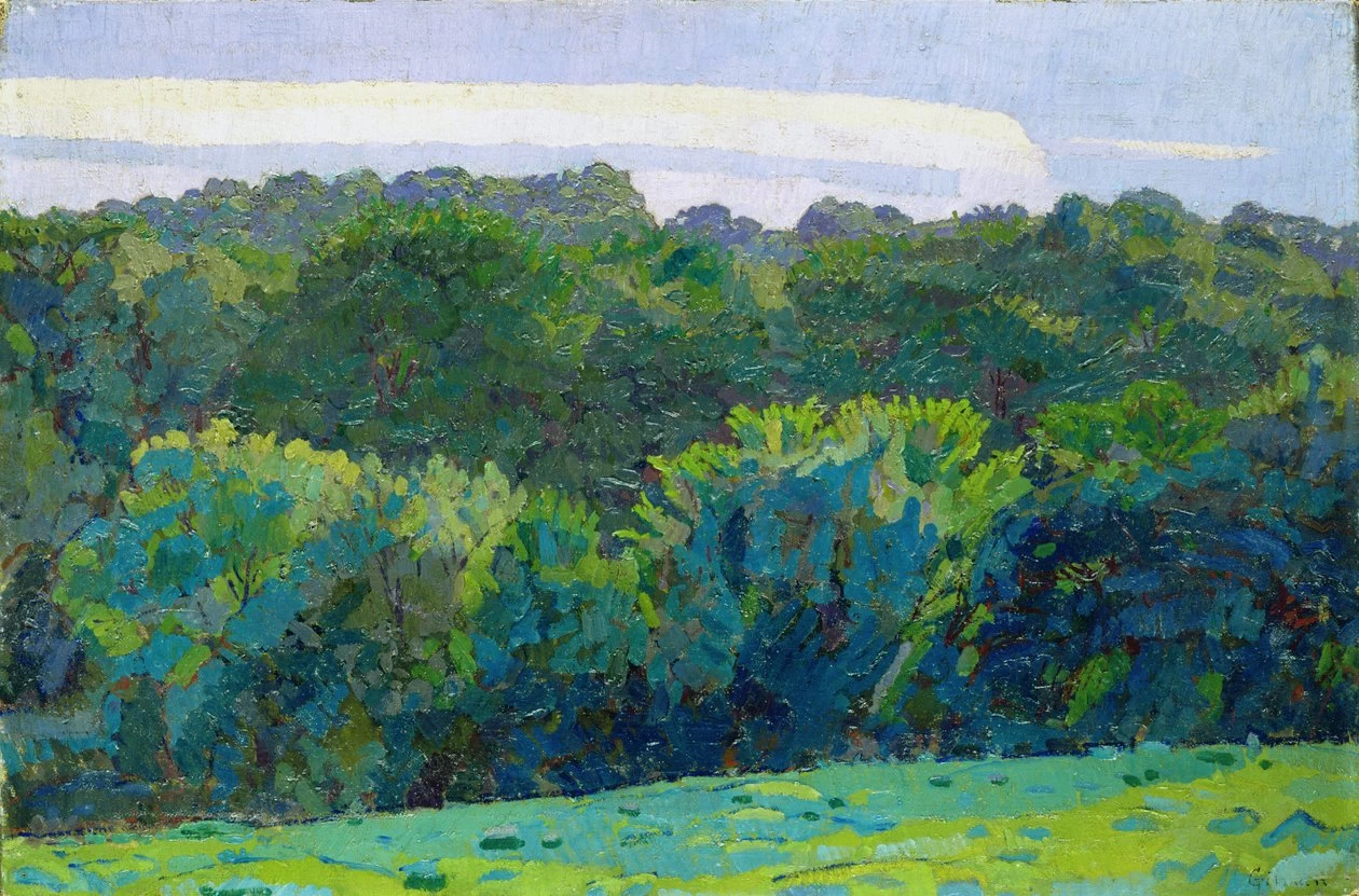 Harold Gilman - Paesaggio, Somerset, 1917